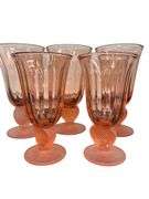 Vintage Fostoria Captiva Peach Stemware Shell Wine Glass