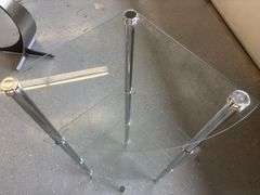 Glass and Metal Corner Shelf