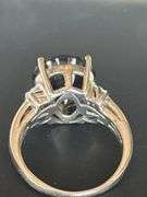 Platinum Overlay Sterling Silver Smoky Quartz Solitaire Ring