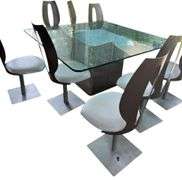 Glass Top Dining Table and Chairs