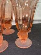 Vintage Fostoria Captiva Peach Stemware Shell Wine Glass