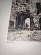 Trio of Willi Foerster Etching Prints of Rothenburg, Germany