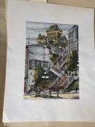 Trio of Willi Foerster Etching Prints of Rothenburg, Germany