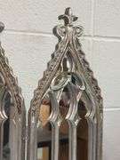 Antique Silver Cathedral 4-panel Mirror by Valerie Parr Hill (2)