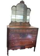 Antique Dresser and Mirror