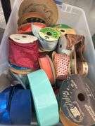 2 Storage Totes Full of Ribbon