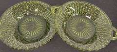 Indiana Glass Honeycomb Avocado Green Dishes