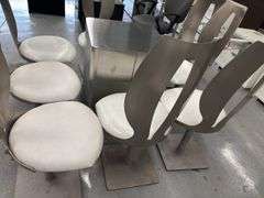 Glass Top Dining Table and Chairs