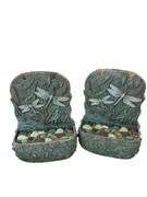 Pair of Tranquil Garden Dragonfly Fountain