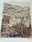 Trio of Willi Foerster Etching Prints of Rothenburg, Germany