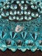 Vintage Fenton Hobnail Aqua Blue Salt Cellar and more