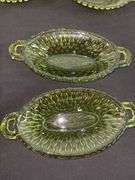 Indiana Glass Honeycomb Avocado Green Dishes