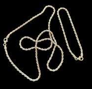 Sterling Silver Rope Necklace and Bracelet