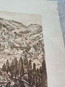 Trio of Willi Foerster Etching Prints of Rothenburg, Germany