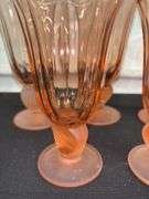 Vintage Fostoria Captiva Peach Stemware Shell Wine Glass