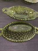Indiana Glass Honeycomb Avocado Green Dishes