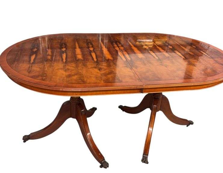 Double Pedestal Dining Table