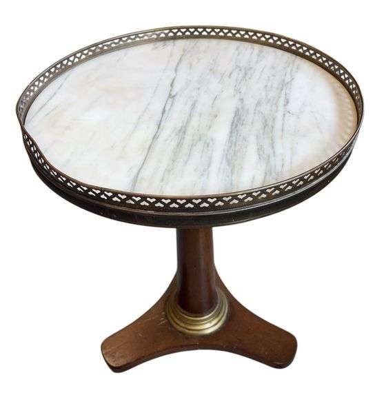 American of Chicago Marble Top Side Table
