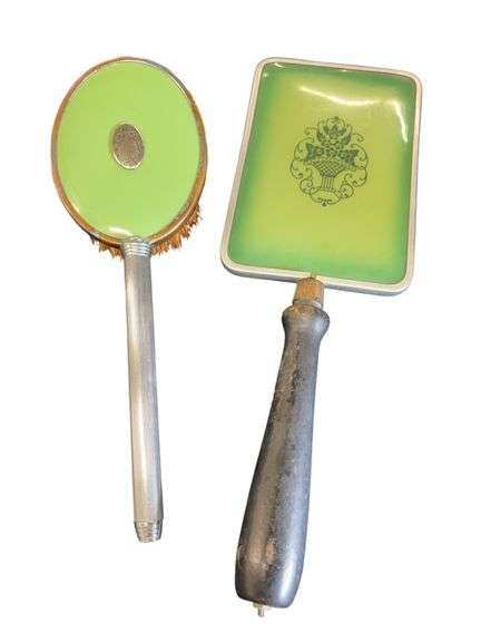 Vintage Brush and Mirror