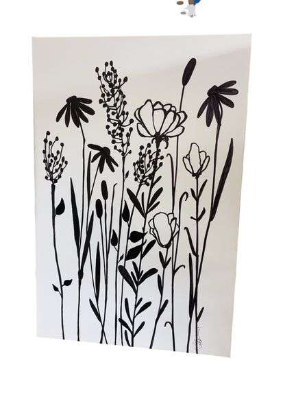 Floral Wrapped Canvas