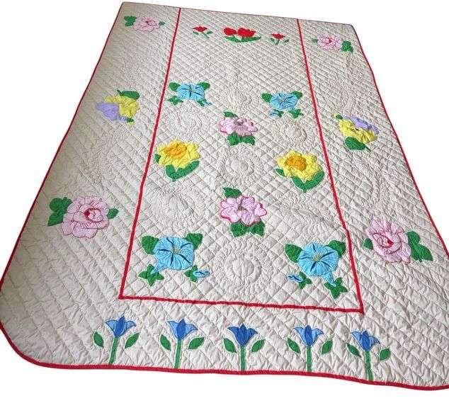 floral appliqué quilt