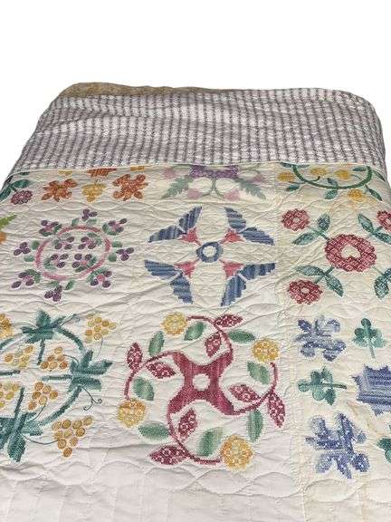 Handmade Embroidered Quilt