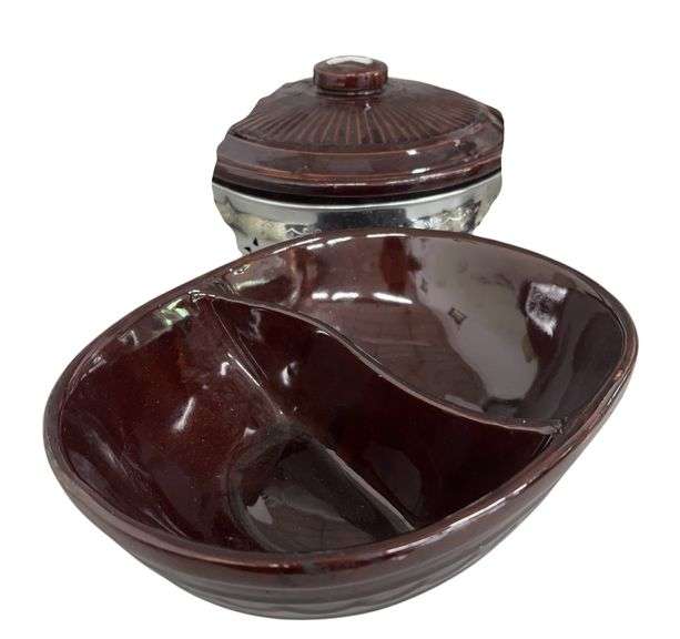 Stoneware Casserole and Divided Bowl