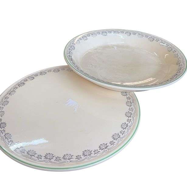 Vintage Kitchen Kraft Oven Serve Cake Plate and Pie Plate