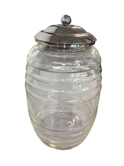 Crisa Glass Barrel Pickle Jar