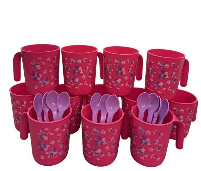 Tupperware Illumina Floral Watercolor Mugs