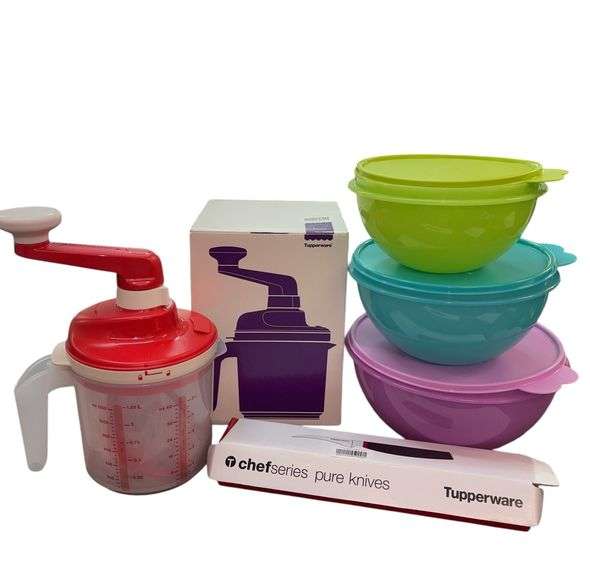 Tupperware Mixers, Knife and Bowl’s