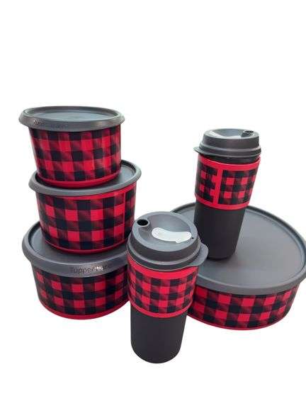 Tupperware Holiday Buffalo Plaid
