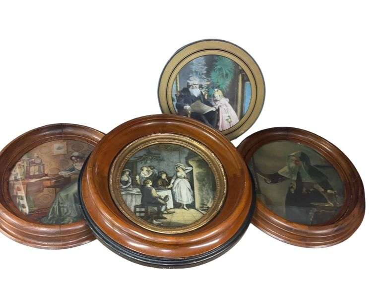 Antique/Vintage Circular Framed Prints