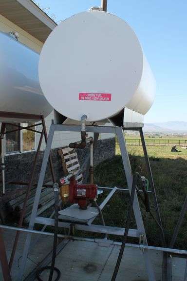 300 GALLON ON ROAD DIESEL TANK STAND PUMP & METER