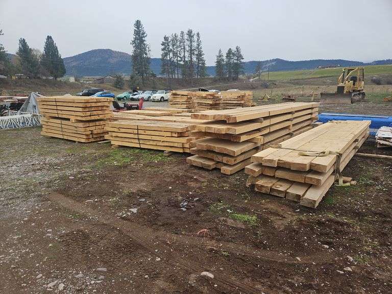 15 bunks of 4x8” timbers. Wall and rafters package for 2 square log ...