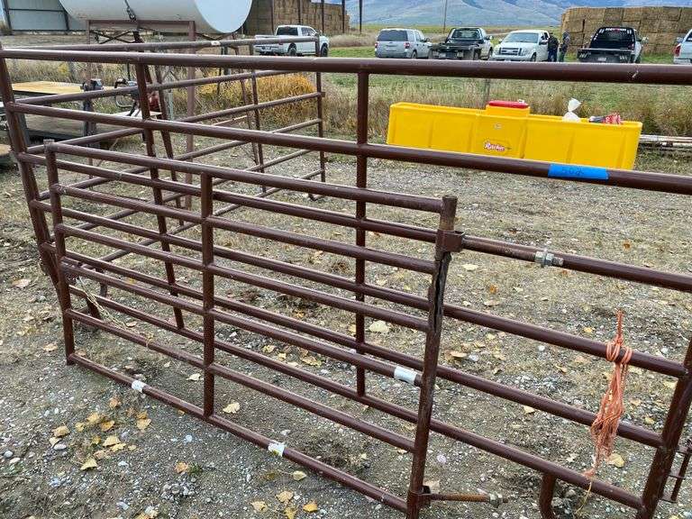 Two 12' Heavy duty 6 rail Hiqual panels and one Hiqual 6' heavy duty gate
