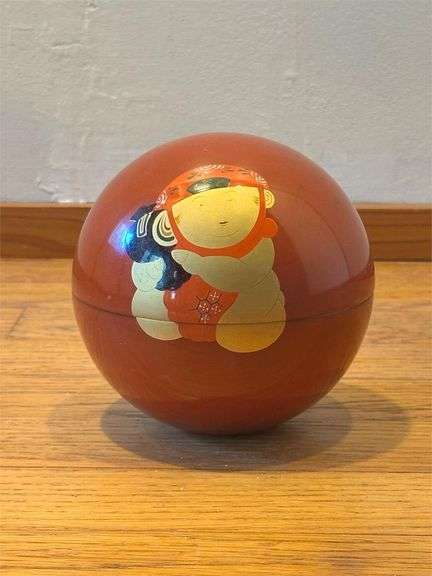 Japanese Red Lacquerware Sphere