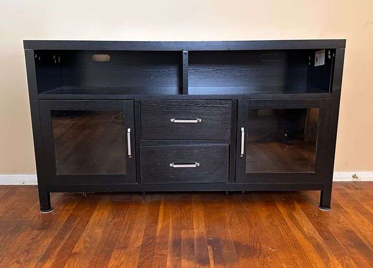 Black Wooden Entertainment Console