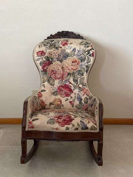 Victorian-Style Wooden Rocking Chair