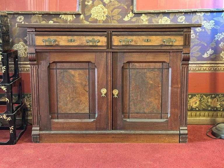 Mahogany Sideboard with Brass Accents