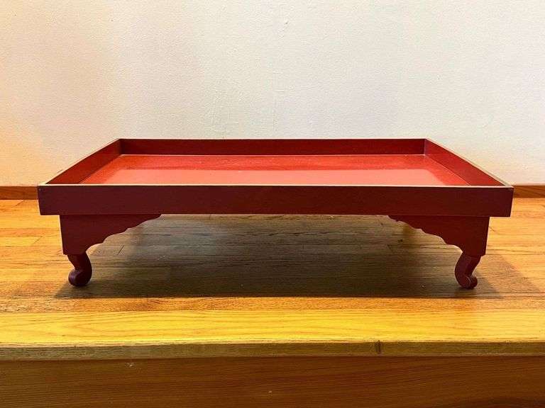 Japanese Large Red Lacquerware Tray