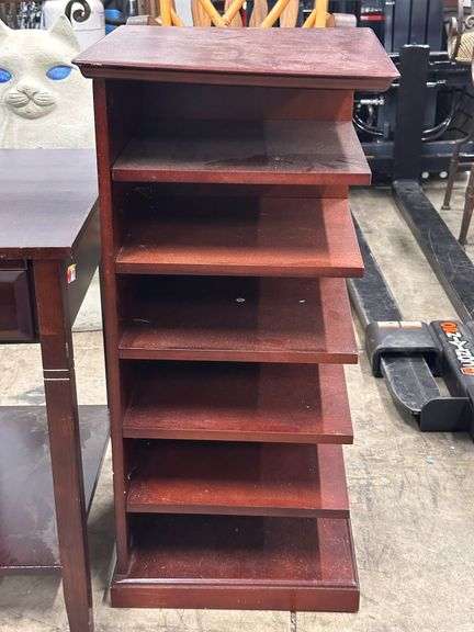 Wooden Corner Display Shelf