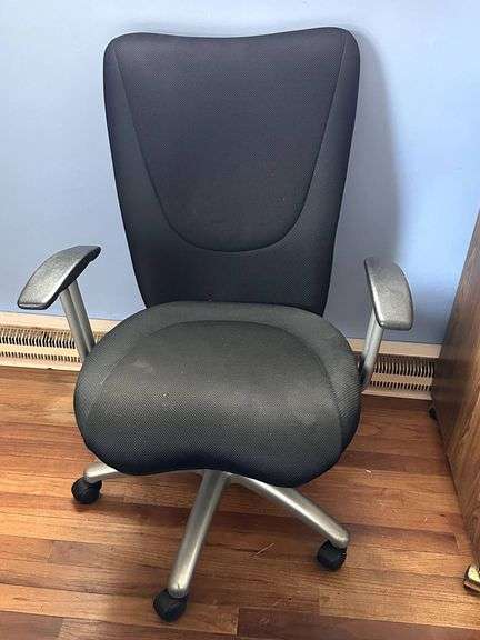 Office Chair with Black Mesh Upholstery