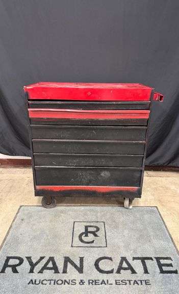 Red and Black Tool Storage Chest