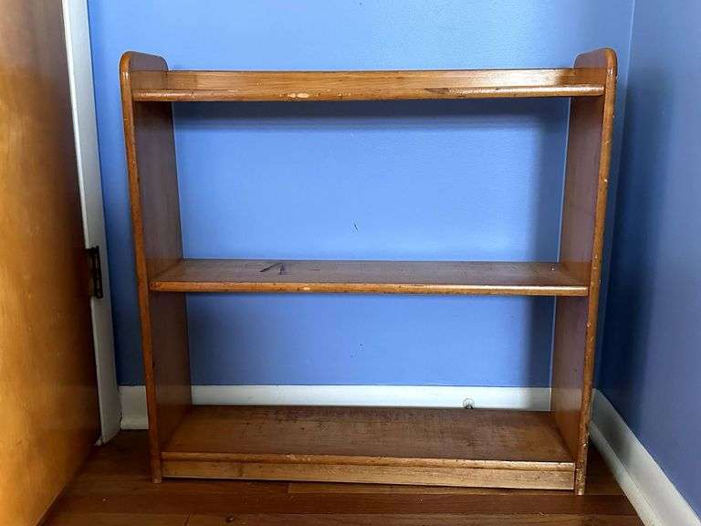 Wooden Three-Shelf Bookcase