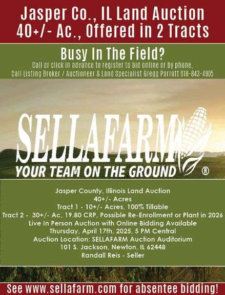 Tract 1 - 10+/- Acres, 100% Tillable