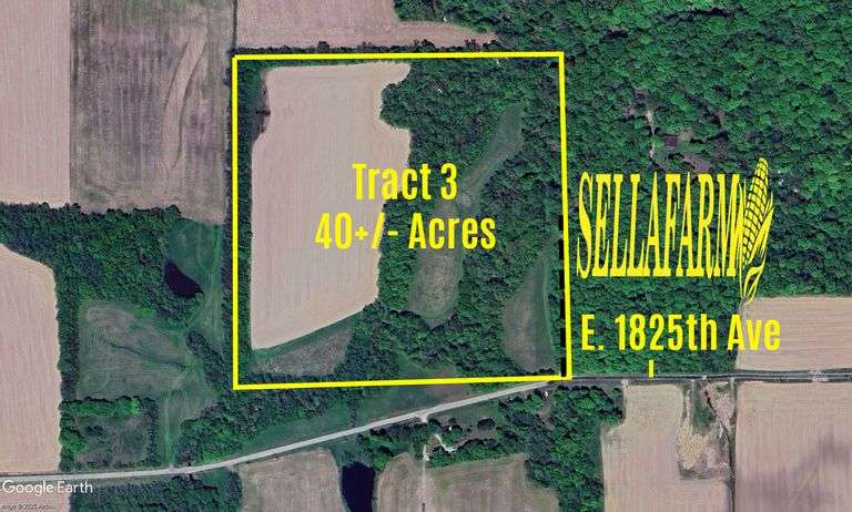 Tract 3 – 40+/- Acres, 16+/- Acres Currently Tilled, Remainder Excellent Recreational with CRP, Wooded Areas, Creeks and Bedding ALL on One Property!