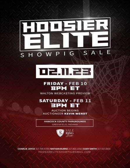Hoosier Elite Showpig Sale