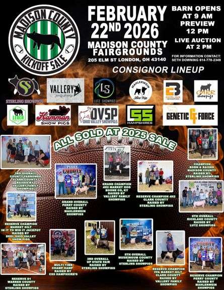 Madison Co. Kickoff Showpig Sale 