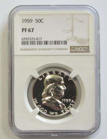 1959 PROOF FRANKLIN NGC 67